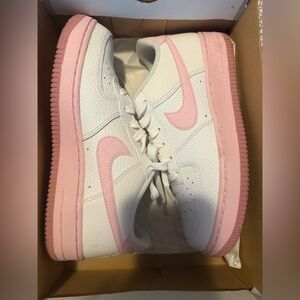 Nike Air Force 1 White and Pink Shoes